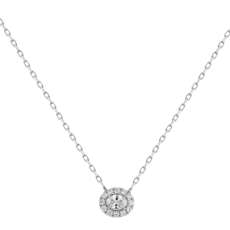 0.78ct Lab Grown Diamond Necklace in 18K White Gold