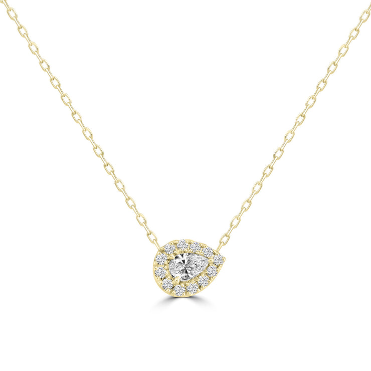 0.80ct Lab Grown Diamond Necklace in 18K Yellow Gold