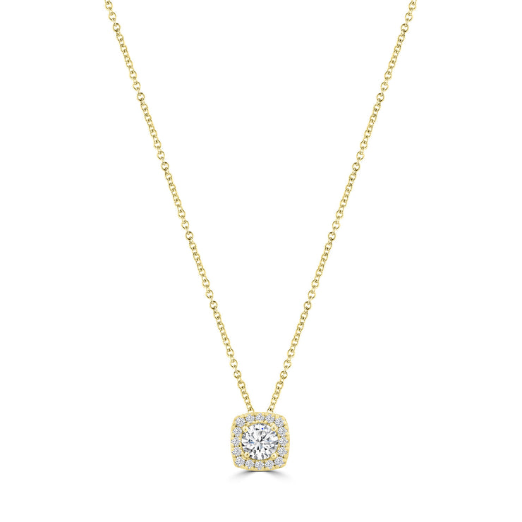 1.00ct Lab Grown Diamond Necklace in 18K Yellow Gold