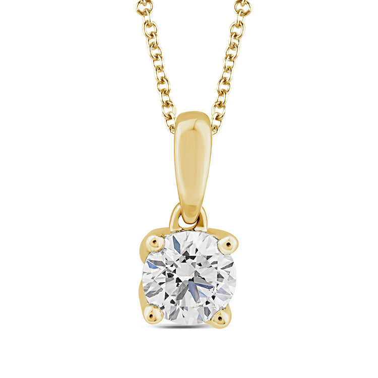 0.50ct Lab Grown Diamond Necklace in 9K Yellow Gold
