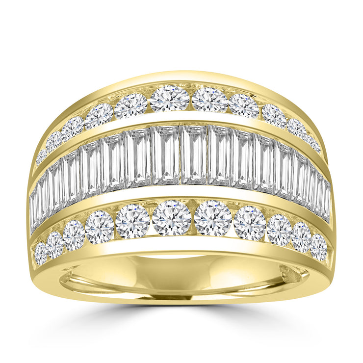 3.00ct Lab Grown Diamond Ring in 18K Yellow Gold