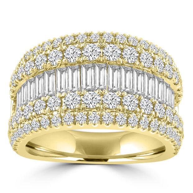 2.95ct Lab Grown Diamond Ring in 18K Yellow Gold