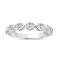 1.00ct Oval Lab Grown Diamond Anniversary Band in 9K White Gold