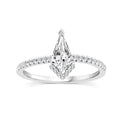 0.63ct Kite Lab Grown Diamond Asterly Ring in 9K White Gold