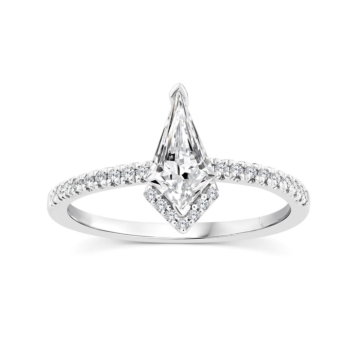 0.63ct Kite Lab Grown Diamond Asterly Ring in 9K White Gold