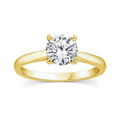 1.50ct Round Lab Grown Diamond 4 Claw Ring in 9K Yellow Gold