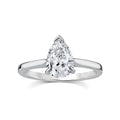 1.50ct Pear Lab Grown Diamond 3 Claw Ring in 9K White Gold