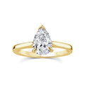 1.50ct Pear Lab Grown Diamond 3 Claw Ring in 9K Yellow Gold