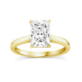 1.50ct Radiant Lab Grown Diamond 4 Claw Ring in 9K Yellow Gold