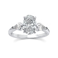 1.95ct Oval Lab Grown Diamond Stone Ring in 9K White Gold