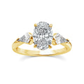 1.95ct Oval Lab Grown Diamond Stone Ring in 9K Yellow Gold