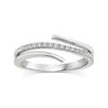 0.18ct Lab Grown Diamond Wrap Ring in 9K White Gold