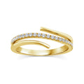 0.18ct Lab Grown Diamond Wrap Ring in 9K Yellow Gold