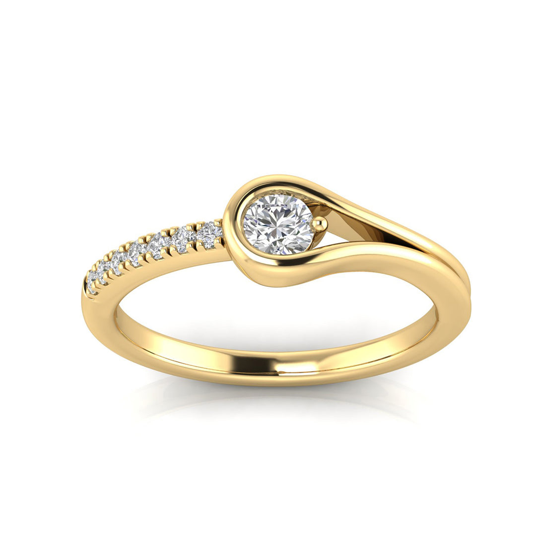 22K Gold Vermeil 0.20ct Lab Grown Diamond Ring