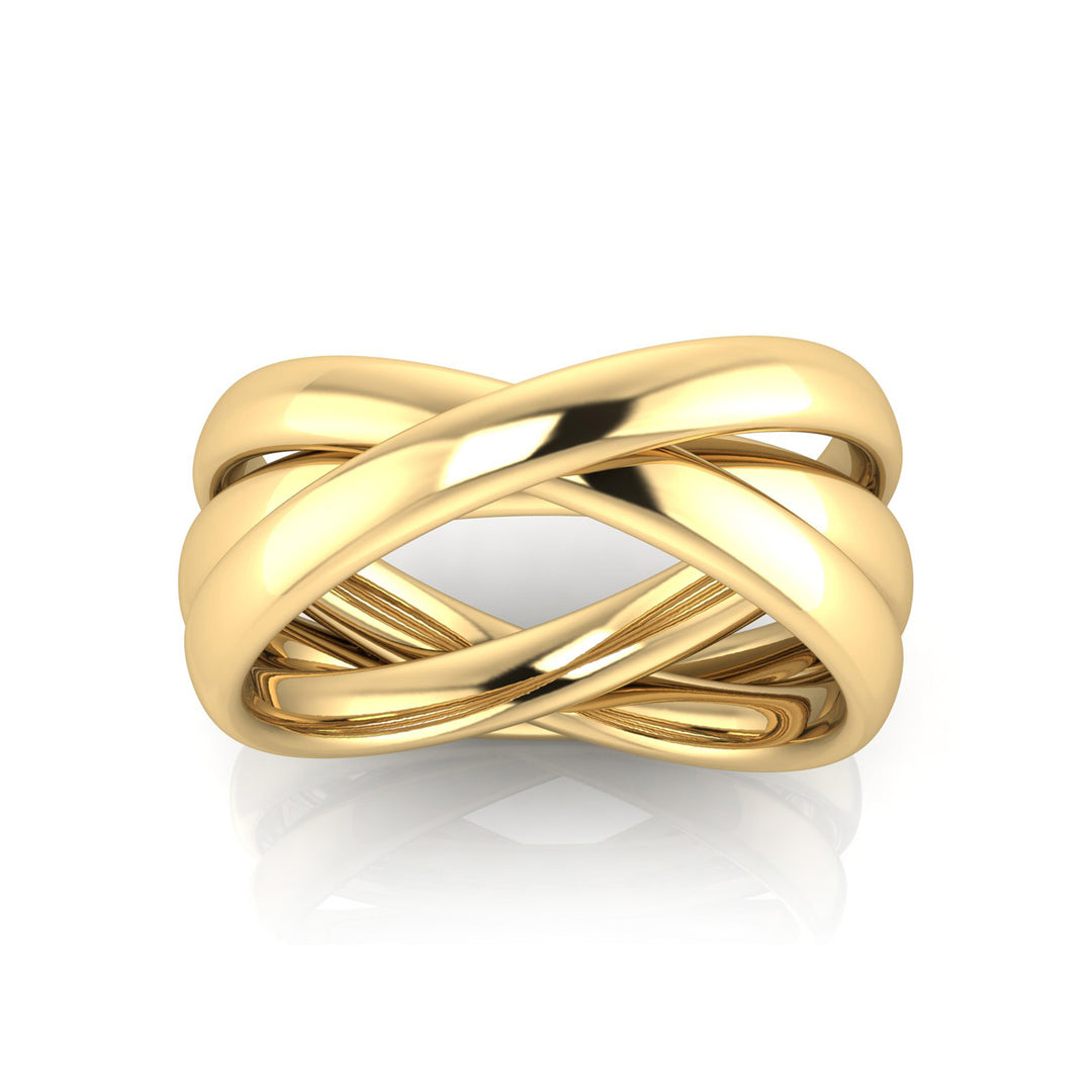 22K Gold Vermeil Triple Ring