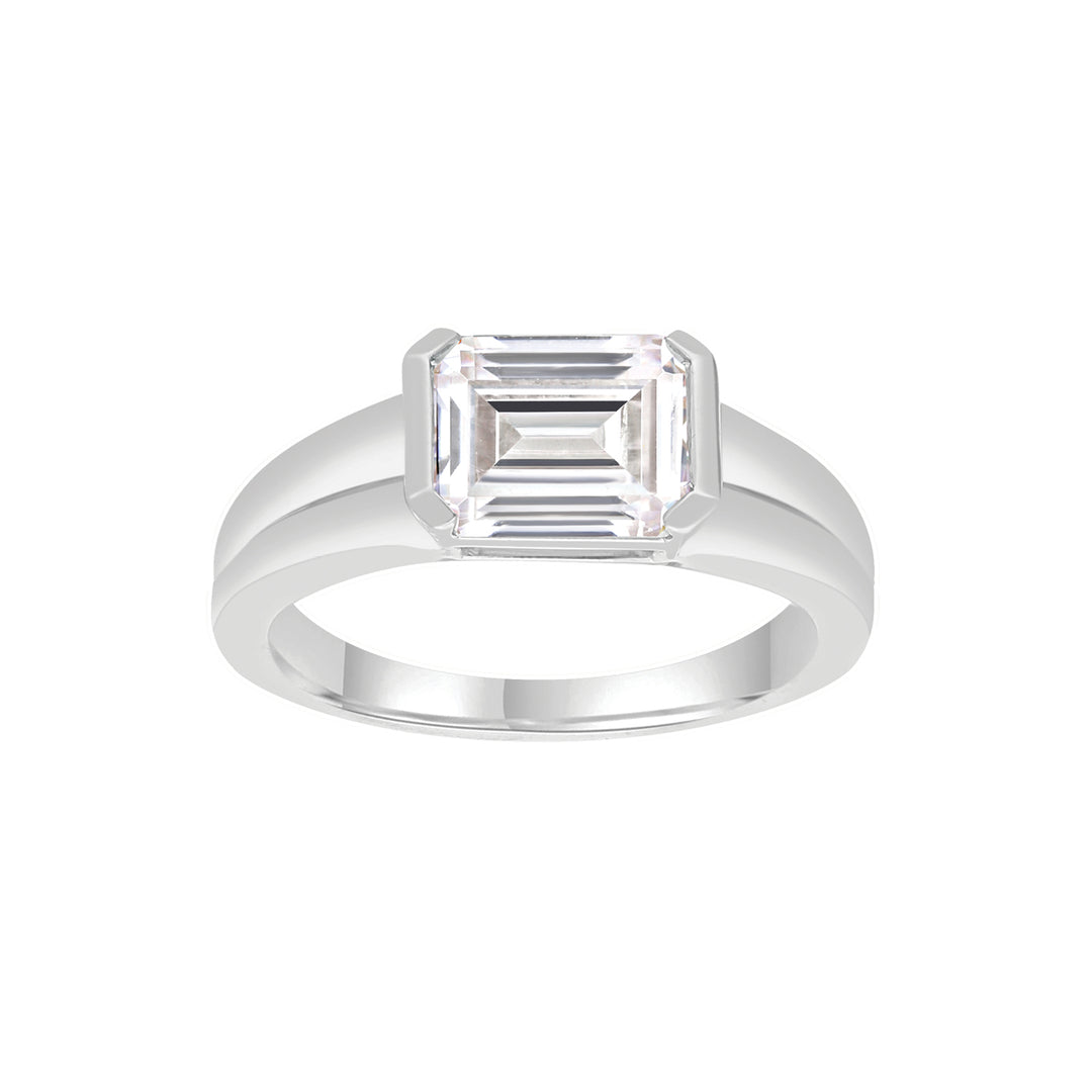 2ct Lab Grown Diamond Ring in 18K White Gold | The Jewellery Boutique