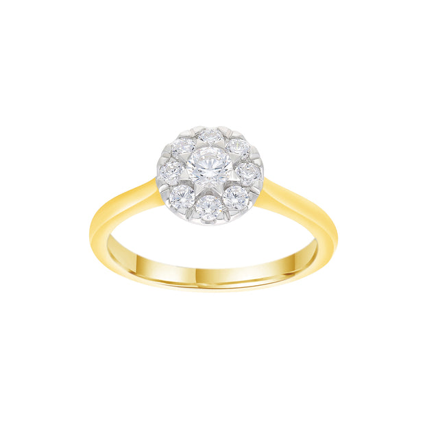 0.5ct Lab Grown Diamond Ring in 9K Yellow Gold | The Jewellery Boutique