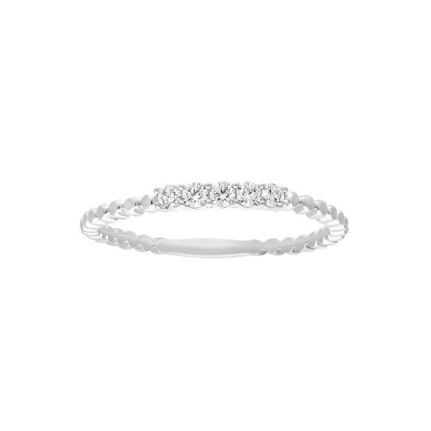 0.12ct Lab Grown Diamond Ring in 9K White Gold | The Jewellery Boutique