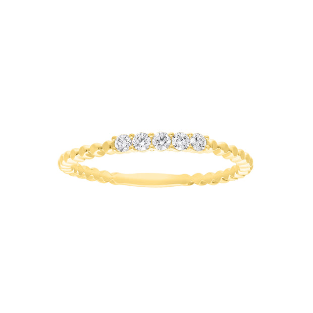 0.12ct Lab Grown Diamond Ring in 9K Yellow Gold | The Jewellery Boutique