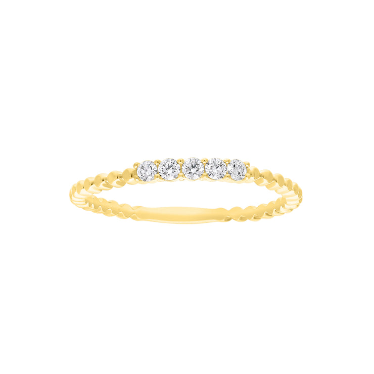 0.12ct Lab Grown Diamond Ring in 9K Yellow Gold | The Jewellery Boutique