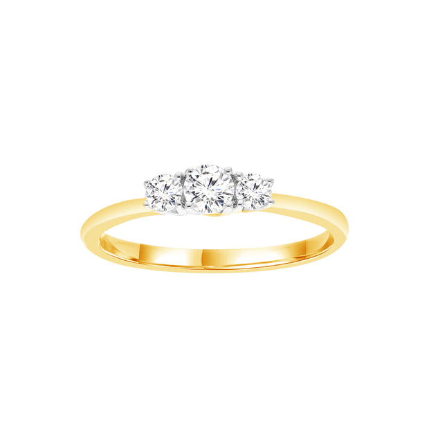 0.33ct Lab Grown Diamond Ring in 9K Yellow Gold | The Jewellery Boutique