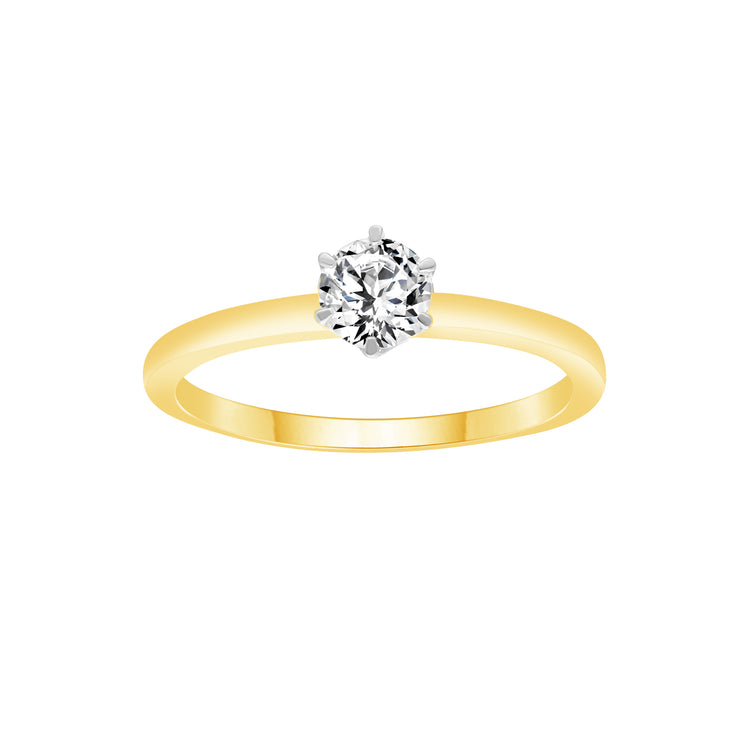 0.5ct Lab Grown Diamond Ring in 9K Yellow Gold | The Jewellery Boutique