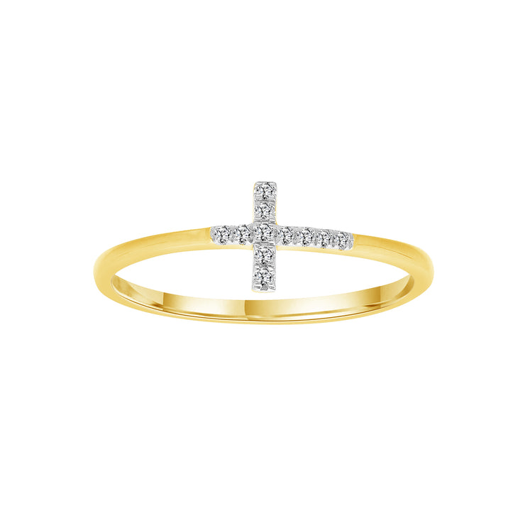 0.06ct Lab Grown Diamond Ring in 9K Yellow Gold | The Jewellery Boutique