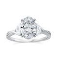 2.45ct Oval Lab Grown Diamond Twist Ring in 9K White Gold
