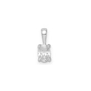 0.50ct Lab Grown Diamond Pendant in 9K White Gold | The Jewellery Boutique