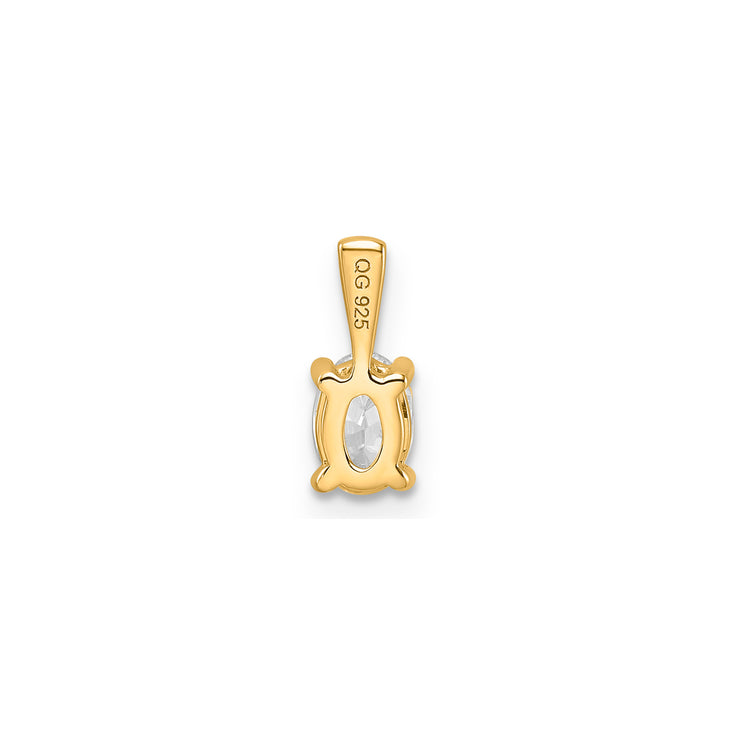 0.50ct Lab Grown Diamond Pendant in 9K Yellow Gold | The Jewellery Boutique