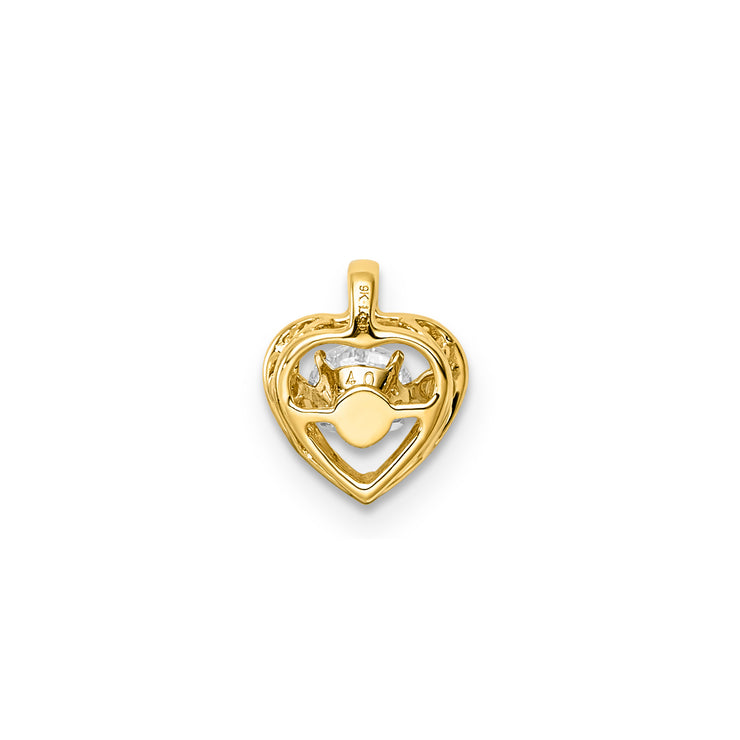 0.25ct Lab Grown Diamond Pendant in 9K Yellow Gold | The Jewellery Boutique