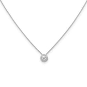 0.50ct Lab Grown Diamond Pendant in 9K White Gold | The Jewellery Boutique