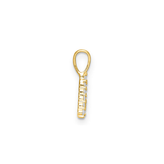 0.14ct Lab Grown Diamond Pendant in 9K Yellow Gold | The Jewellery Boutique