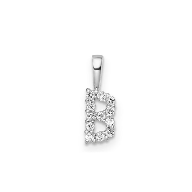 0.12ct Lab Grown Diamond Pendant in 9K White Gold | The Jewellery Boutique