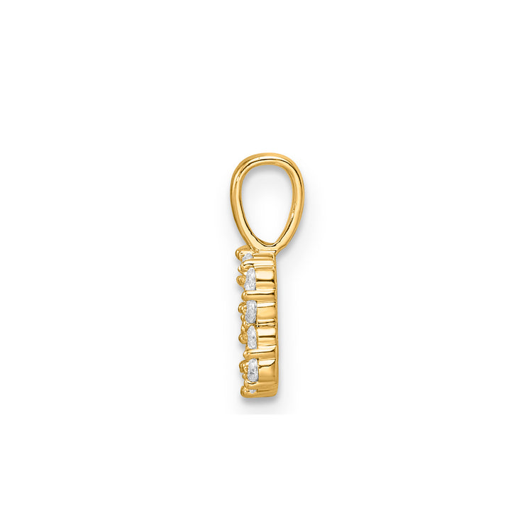 0.12ct Lab Grown Diamond Pendant in 9K Yellow Gold | The Jewellery Boutique