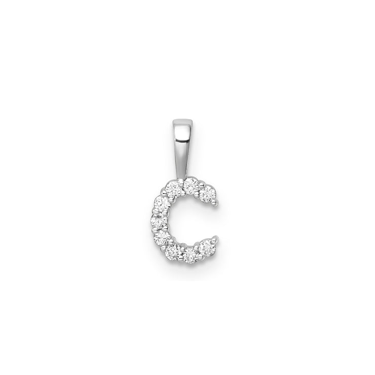 0.09ct Lab Grown Diamond Pendant in 9K White Gold | The Jewellery Boutique