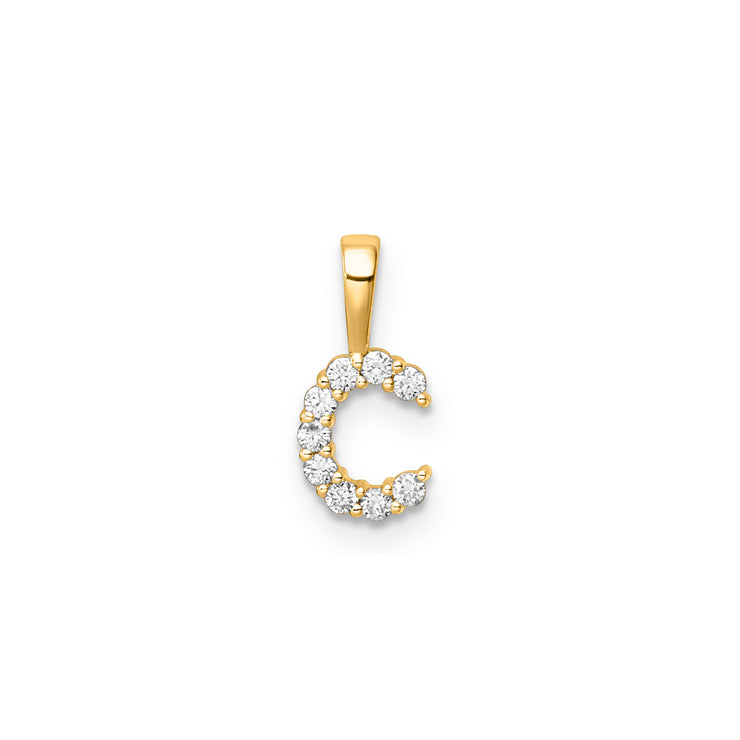 0.09ct Lab Grown Diamond Pendant in 9K Yellow Gold | The Jewellery Boutique