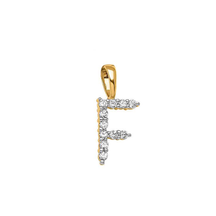 0.11ct Lab Grown Diamond Pendant in 9K Yellow Gold | The Jewellery Boutique