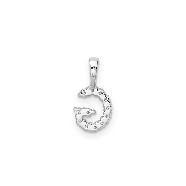 0.12ct Lab Grown Diamond Pendant in 9K White Gold | The Jewellery Boutique