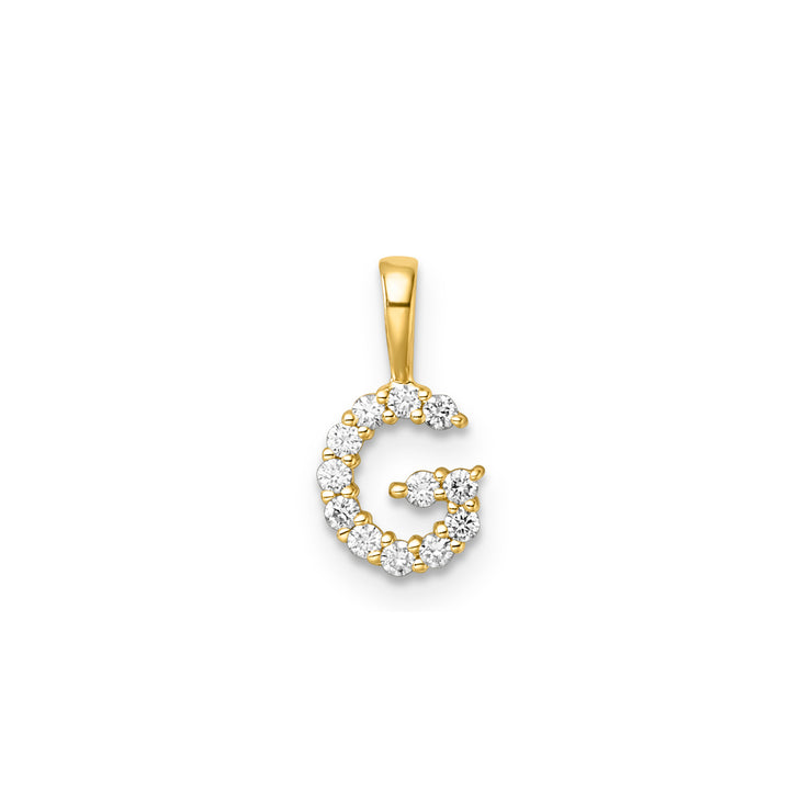 0.12ct Lab Grown Diamond Pendant in 9K Yellow Gold | The Jewellery Boutique