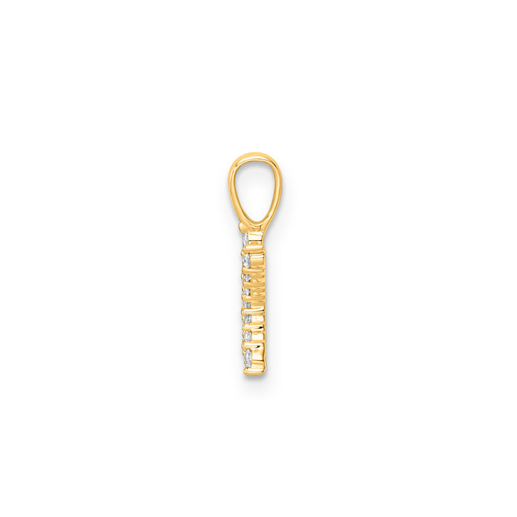 0.14ct Lab Grown Diamond Pendant in 9K Yellow Gold | The Jewellery Boutique