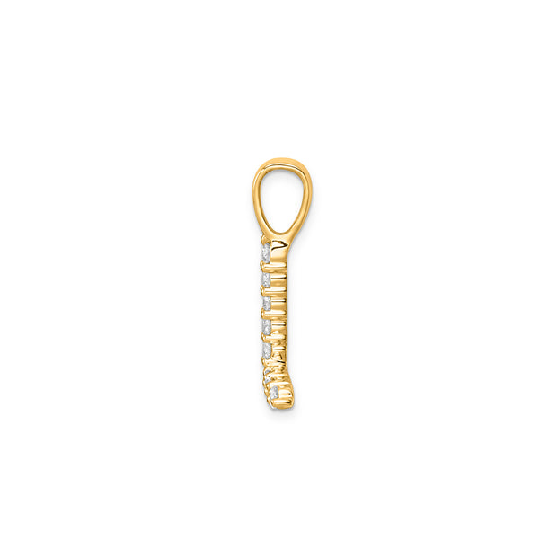 0.09ct Lab Grown Diamond Pendant in 9K Yellow Gold | The Jewellery Boutique