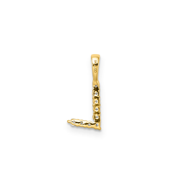 0.09ct Lab Grown Diamond Pendant in 9K Yellow Gold | The Jewellery Boutique