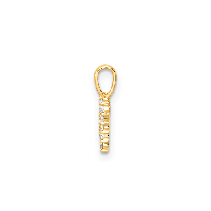 0.15ct Lab Grown Diamond Pendant in 9K Yellow Gold | The Jewellery Boutique