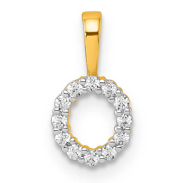 0.12ct Lab Grown Diamond Pendant in 9K Yellow Gold | The Jewellery Boutique