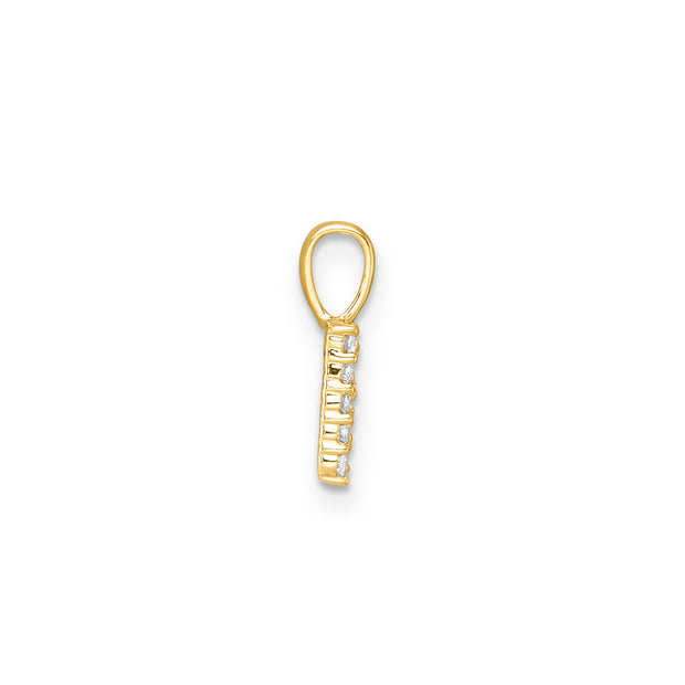 0.13ct Lab Grown Diamond Pendant in 9K Yellow Gold | The Jewellery Boutique