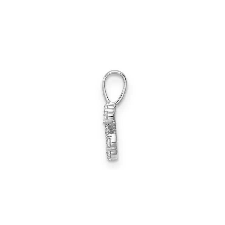 0.13ct Lab Grown Diamond Pendant in 9K White Gold | The Jewellery Boutique