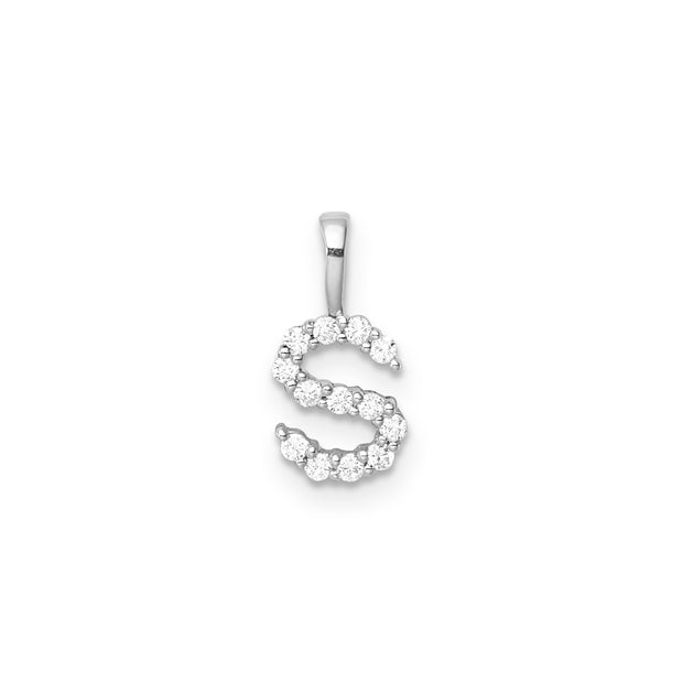 0.13ct Lab Grown Diamond Pendant in 9K White Gold | The Jewellery Boutique