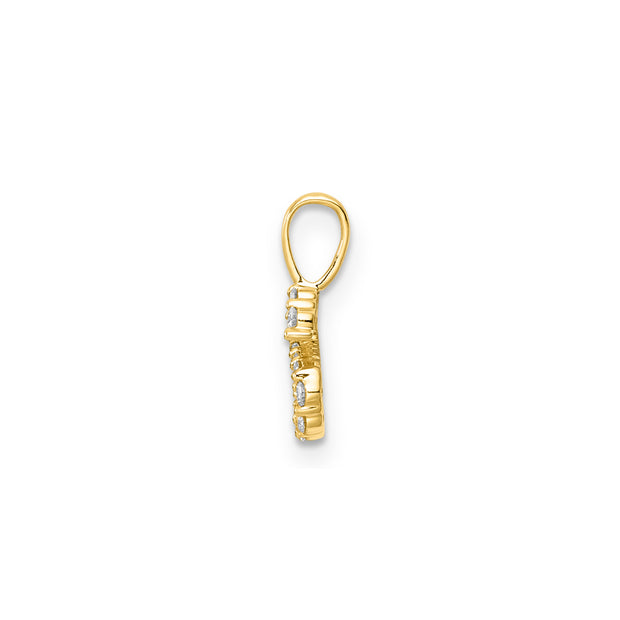 0.13ct Lab Grown Diamond Pendant in 9K Yellow Gold | The Jewellery Boutique