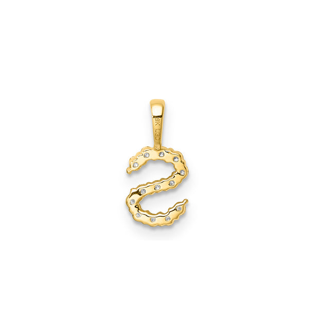 0.13ct Lab Grown Diamond Pendant in 9K Yellow Gold | The Jewellery Boutique